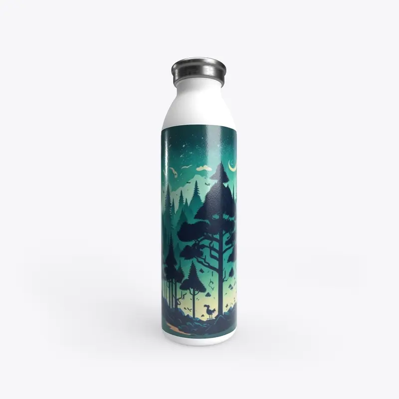 Beautiful forest night sky print