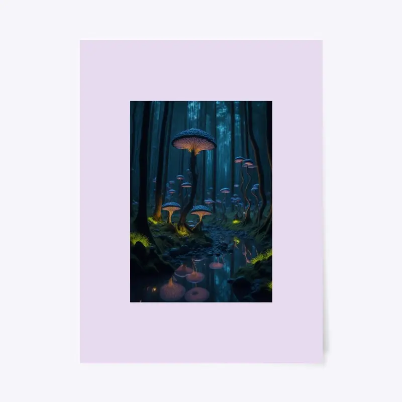 Magical Mushroom Forest Print