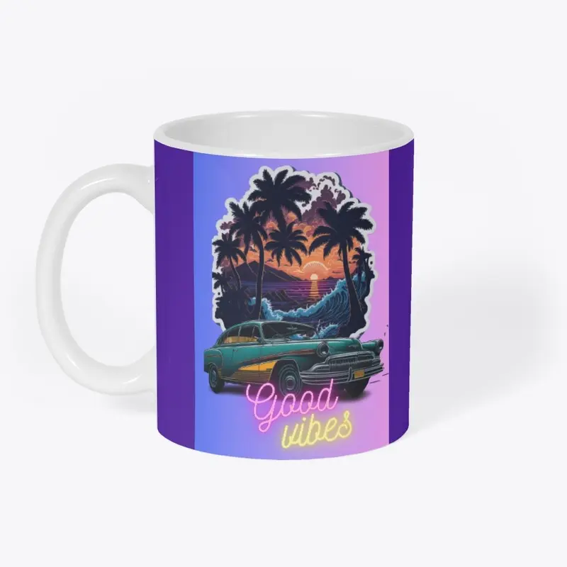 Beautiful sunset beach print